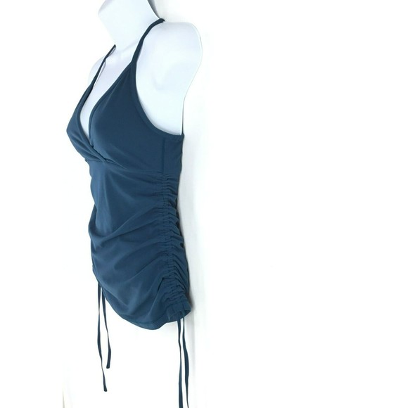 Lululemon Womens Full Freedom Yoga Tank Size 4 in Nile Blue Nulu Cinch Up Sides - Picture 10 of 16